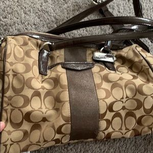Crossbody or handle coach bag with dust bag